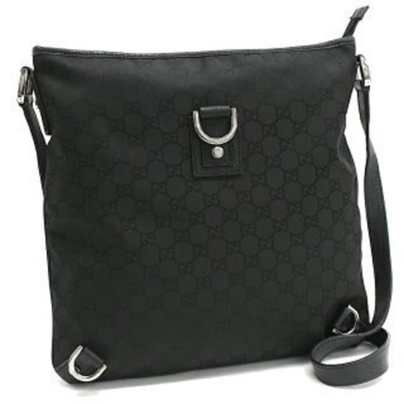 Gucci Abbey Crossbody Bag GG Leather Black - Picture 1 of 8